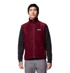 Columbia Mens Steens Mountain Fleece Vest, Rich Wine, Large Tall