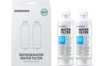 SAMSUNG Genuine Filters for Refrigerator Water and Ice, Carbon Block Filtration for Clear Drinking Water, HAF-QIN-2P, 2 Pack