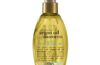 OGX Renewing + Argan Oil of Morocco Weightless Healing Dry Oil Spray, Argan Oil for Hair Care, Lightweight Mist for Split Ends, Frizz Control & Shine, Paraben & Sulfated-Surfactants Free, 4 fl oz