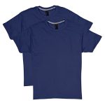 Hanes mens 2 Pack X-temp Performance T-shirt undershirts, Navy, Medium US