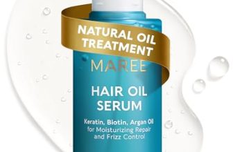 MAREE Hair Oil for Frizzy Hair with Argan Oil, Keratin & Biotin – Hair Serum for Dry and Curly Hair Gloss – Frizz Control Hair Care Products for Women – Aceite Para el Cabello – Keratin Hair Treatment