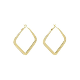 Square Hoop Earrings for Women 2024 Statement Gold Geometric Earring Big Hoop Trendy Lightweight Hypoallergenic Earrings(H-10009-E2351G-45mm)