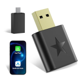 onffo Wireless CarPlay Adapter for iPhone and Android Auto, Convert Wired to Wireless Car Play Adapter for Apple iOS 10+/Android 10+