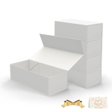 Foldable Rectangular Keepsake Box 5 Pack, 12x6x4 Inches, White Magnetic Gift Box with Lid for Weddings, Birthdays, Christmas, Anniversaries, Halloween, Holiday Packaging, Present, Proposal, Vase Gift Box