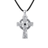MEDWISE Celtic Cross Pendant Necklace for Men 925 Sterling Silver Viking Crucifix Necklace Irish Celtic Cross Jewelry Gifts for Women Boyfriend