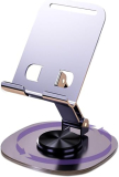 AIQIBAO Portable Cell Phone Stand for Desk，Adjustable Foldable Desktop Phone Holder Anti-Slip 360 Rotating Phone Holders for All Mobile Phones,iPhone,iPad