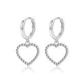 925 Sterling Silver Heart Earrings for Women Heart Love Hoop Earrings Hypoallergenic Jewelry