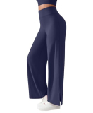BRXL Wide Leg Yoga Pants for Women Palazzo High Waist Straight Leg Side Slit Back Pocket Buttery Soft Lounge Pants