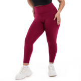 SINOPHANT Plus Size Leggings for Women, High Waisted Tummy Control Buttery Super Soft Black Yoga Pants for Workout Running(Full Length Burgundy,3X-Large)
