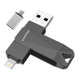 USB Flash Drive for iPhone 512GB Apple MFi Certified Photo Stick Thumb Drive, iPhone-Memory-Stick for iPad/iPhone/Computer Picture Keeper Portable Hard Drive Charcoal Black