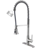 SonTiy Solid Brass Kitchen Faucets with Pull Down Sprayer, Single Handle Kitchen Sink Faucet Single Handle for Pot Filler, Farmhouse Camper Laundry Camper