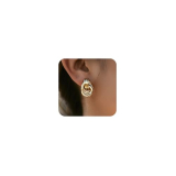 shinelab Gold Plated Chunky Gold Earrings for WomenKnot Link Circle Statement Drop Dangle Earrings Studs Trendy Jewelry