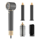Hair Dryer Brush 5 in 1, JAOSOP Hair Styler, 110,000 RPM High-Speed Negative Ionic Hair Dryer Fast Drying, Professional Multi Blow Dryer Brush for Curling Volumizing Straightening Styling, Grey