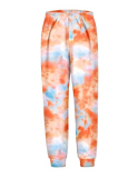 Arshiner Girls Pajama Pants Kids Plaid Pj Pants Comfy Lounge Sleepwear Bottoms with Pockets Orange Tie Dye 10-11 Years