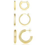 Gold Hoop Earrings for Women, 14K Gold Plated Hoop Earrings Fashion Lightweight Hypoallergenic Gold Earring Jewelry Thanksgiving Themed Earrings, Christmas Party Gift
