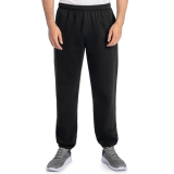 Fruit of the Loom mens Eversoft Fleece & Joggers (Regular Big Man) Sweatpants, Elastic Bottom – Black, Medium US