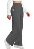 Aoliks Wide Leg Yoga Pants for Women, Gray Casual Loose Cozy Sweatpants High Waisted Lounge Pajama Flowy Pants with Pockets