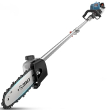 SENIX 26.5cc 4-Stroke Gas Pole Saw, 8” Bar & Chain Pole Chainsaw, No Oil Mix, Extendable Pole Up to 14 Ft, Professional Gas Power Pruner for Tree Trimming & Limb Cutting