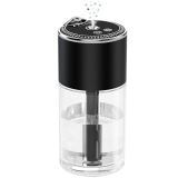 Essential Oil Diffuser, Car Air Fragrance Freshener, Aromatherapy Diffusers for Home Large Room, Bedroom, Car, Office, Desk with Starry Sky Light 8.5oz Capacity (Black)