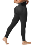 BRXL Workout Leggings for Women Butt Lifting Tummy Control High Waisted Seamless No Front Seam Gym Yoga Pants Black XS