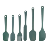 Silicone Spatula Set of 5-600°F Heat Resistant Kitchen Scraper Spatulas, Strong Steel Core and One-Pieces Seamless Design, Great for Cooking Mixing & Baking – BPA Free & Dishwasher Safe (green)