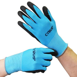 CYRUS Gardening Gloves for Women, Leather Garden Gloves Men with Cut Resistant, Work for Yard Garden, Weeding, Digging, Pruning, Small Size, Blue