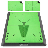 Z ZONAMA Golf Hitting Mat, Golf Practice Mat for Swing Path Feedback, Golf Training Mat for Indoor Outdoor Driving Chipping Practice, Replaceable Golf Impact Mat, Gifts for Men & Women, 16″x12″
