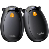 Taiofan Electric Hand Warmers Rechargeable, Cute Bear Design, LED Display, 4 Settings, Fast Heating Portable Pocket Heater Magnetic Handwarmers 2 Pack for Hunting Essentials Camping Gift for Men Women