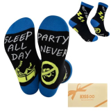 Kissoo Sleeping Gifts for Men Stocking Stuffers for Men Funny Socks Christmas Birthday Gifts for Dad Him