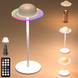 Nreonrick RGB Table Lamp,Wireless Bottle Lamp, Dimmable Color Changing Desk Lamp, Music Sync Bedside Lamp with Remote and Touch Control for Bedroom,Bar,Halloween Decor (1 Pack)