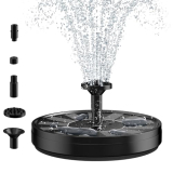 Solar Fountain, Solar Powered Bird Bath Fountain Pump with 4 Nozzles Free Standing Floating Solar Powered Water Fountain Pump Outdoor Pump for Pond,Garden, Pool, Fish Tank