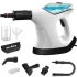 Handheld Steam Cleaner, 10S Immediate Heat Hand Held Steam Cleaner for Home, with Visualized Large Water Tank & 9 PCS Accessories & Safety Lock, for Window,Car,Kitchen,Couch,Floor (WHITE+BLACK)