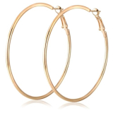 Big Gold Hoop Earrings for Women 2024 Trendy 40mm Lightweight Hypoallergenic Earring(H-10001-E2455G-40mm)