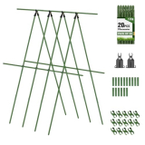 Joyhalo 20 Pack 17 in Modular Garden Trellis Kit Cucumber Trellis, DIY 4ft 5ft 6ft 7ft 8ft Tomato Stakes, Garden Plant Stakes, Versatile Ues for Supporting Tomatos Grapes Outdoor Plants