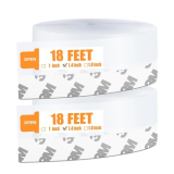 Bruiefpap 36 Ft Silicone Door Weather Stripping, Self-Adhesive Door Seal Strip Tape, Transparent, 35mm, 1.4 inches Wide, 36 Feet Long