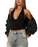 CAPE CLIQUE Rave Outfits for Womens Rave Top Y2K Tops Sexy Going Out Crop Tops Body Print Baby tees Summer Festival Sleeveless Cami Tank Top Black X-Small