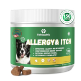 Vetriuntrix Dog Allergy Relief Chews, Dog Itch Relief Chews for Large Dogs Paw Licking Itchy Skin Seasonal Allergies, Probiotics with Astragalus Omega-3 for Coat Immune Supplement-150ct