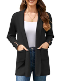 ALFYRCFT Womens Fashion Cardigans Business Solid Dressy Business Casual 2025 Trendy Clothing Black Large