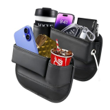 YANUAHI 2 Packs Car Seat Gap Filler Organizer,Car Seat Gap Filler with Cup Holder,Car Storage for Phone,Keys,Sunglasses,Car Organizer Fit for Most Cars SUVs