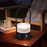 Camping Lamp, Nursery Night Light, Portable Outdoor Battery Lantern Table Lamp, 3 Way Dimmable Touch Lamp Type-C Charging Night Lights for Baby Nursery/Bathroom/Bedroom (Black)
