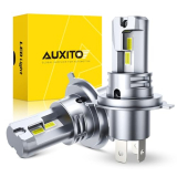 AUXITO H4 LED Bulbs 9003 HB2 Hi/Low Beam, 40,000LM 900% Super Brighter, 6500K Cool White, Fanless & Silent Plug and Play,Pack of 2