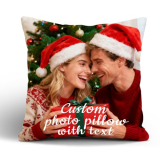 Ships Next Day, Personalized Custom Pillow Cover with Photo Customizable Pillowcase Anniversary Love Keepsake Gifts (Optional Pillow Insert) (14×14 inch)