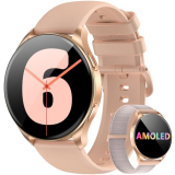 Blackview Smart Watch for Women(Make/Answer Calls), 1.43”AMOLED Touchscreen Fitness Tracker with 100+ Sports Modes, Heart Rate/SpO2/Sleep Monitor/2 Straps, Smartwatch for iPhone & Android