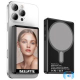 Bellatte Vlog Selfie Monitor Screen for iPhone & Android, 4K 30fps Wireless Magnetic Back Camera Monitor for Vlog Live Stream TikTok YouTube, Audio Sync Built-in Speaker, Remote Control