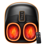 POGGT Foot Massager with Heat, Shiatsu Foot Massager for Plantar Fasciitis Relief, 3 Mode with Kneading and Air Compression, Feet Massage Relax for Home Office Use, Gifts for Women Mom Dad, Black