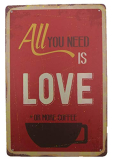 AIQIBAO Metal Vintage Tin Sign Decor-Coffee for Home Bar Pub Shop Funny Retro Wall Art Sign 12″ X 8″