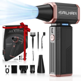 SAILHAPI Electric Air Duster, 300000RPM High-Speed Cordless Blower Fan with Adjustable Speed & Brushless Motor, Portable Mini Blower for Keyboard, Car Detailing, PC Cleaning, Replaces Canned Air