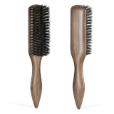 BRUSHZOO Hair Brush, Boar Bristle Hair Brushes for Women Men Kids Detangling, Natural Hairbrush for Thin Fine Short Hair Add Shine Improve Texture Reduce Frizz