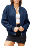 andy & natalie jackets for women zip up sweatshirt women fall casual fashion jacket Blue Medium