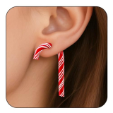 Stocking Stuffers for Women – Xmas Cane Candy Earrings | Christmas Accessories Shirts Outfits – White Elephant Gifts for Adults – Christmas Decorations Sweater Dresses for Girls